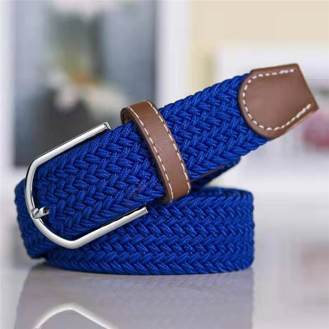 High Quality New Design Elastic Braided Men's Woven Stretch Belt for Jeans 