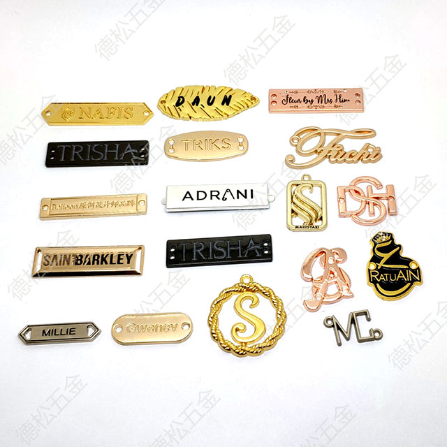 Round Pendant for Handbags Custom Metal Engraved Logo Label Tag Zinc Alloy Material