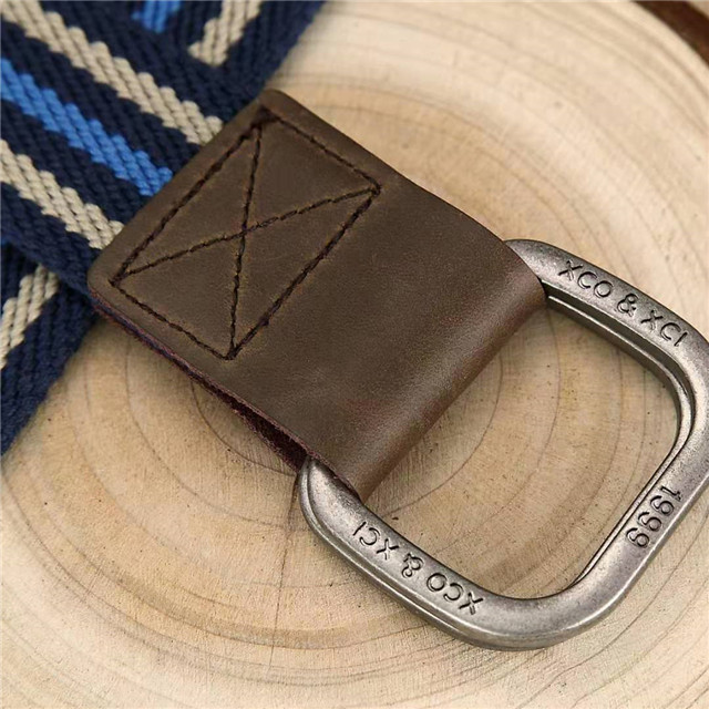 Yiwu Factory Custom Logo Metal Buckle Cotton Canvas Fabric Strap Waist Belt