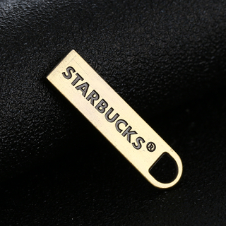 Cheap Wholesale Simple Gold Plating Metal Alloy Zipper Puller Custom