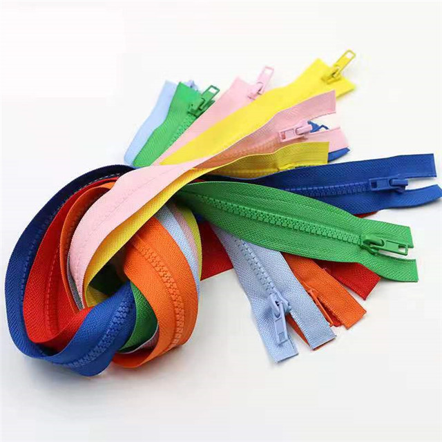 Garment Accessories Colorful Custom Zipper Resin with Metal Puller 