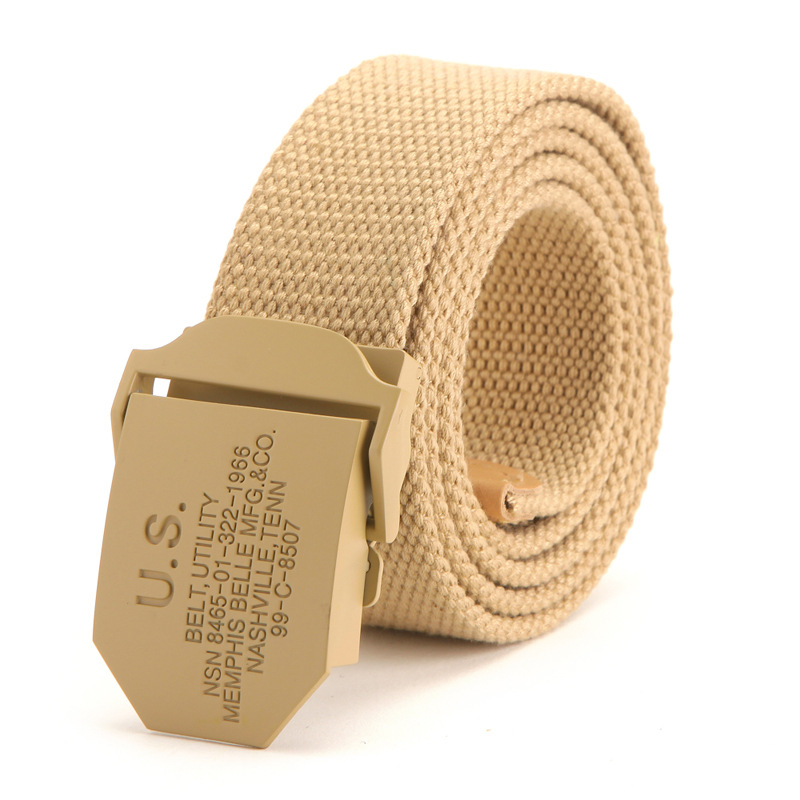 Canvas Buckle Belt Fashion Mens Online Military Leather Belt Wholesale