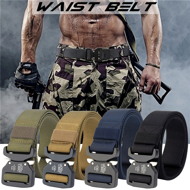 Fatcory Price Tactical Belt Adjustable Military Style Nylon Belts with Cobra Buckle Belt 
